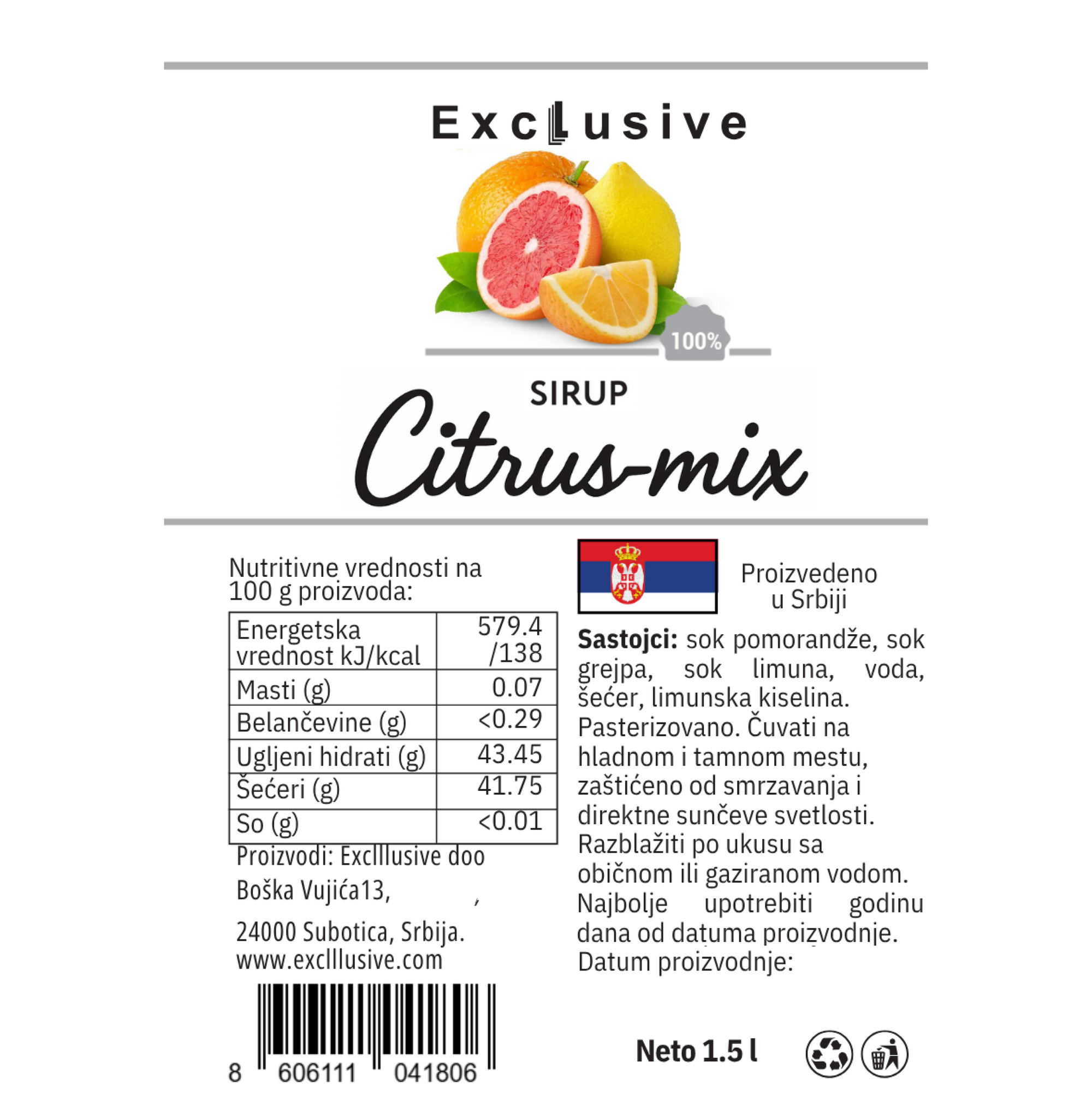 Sirup Citrus-mix