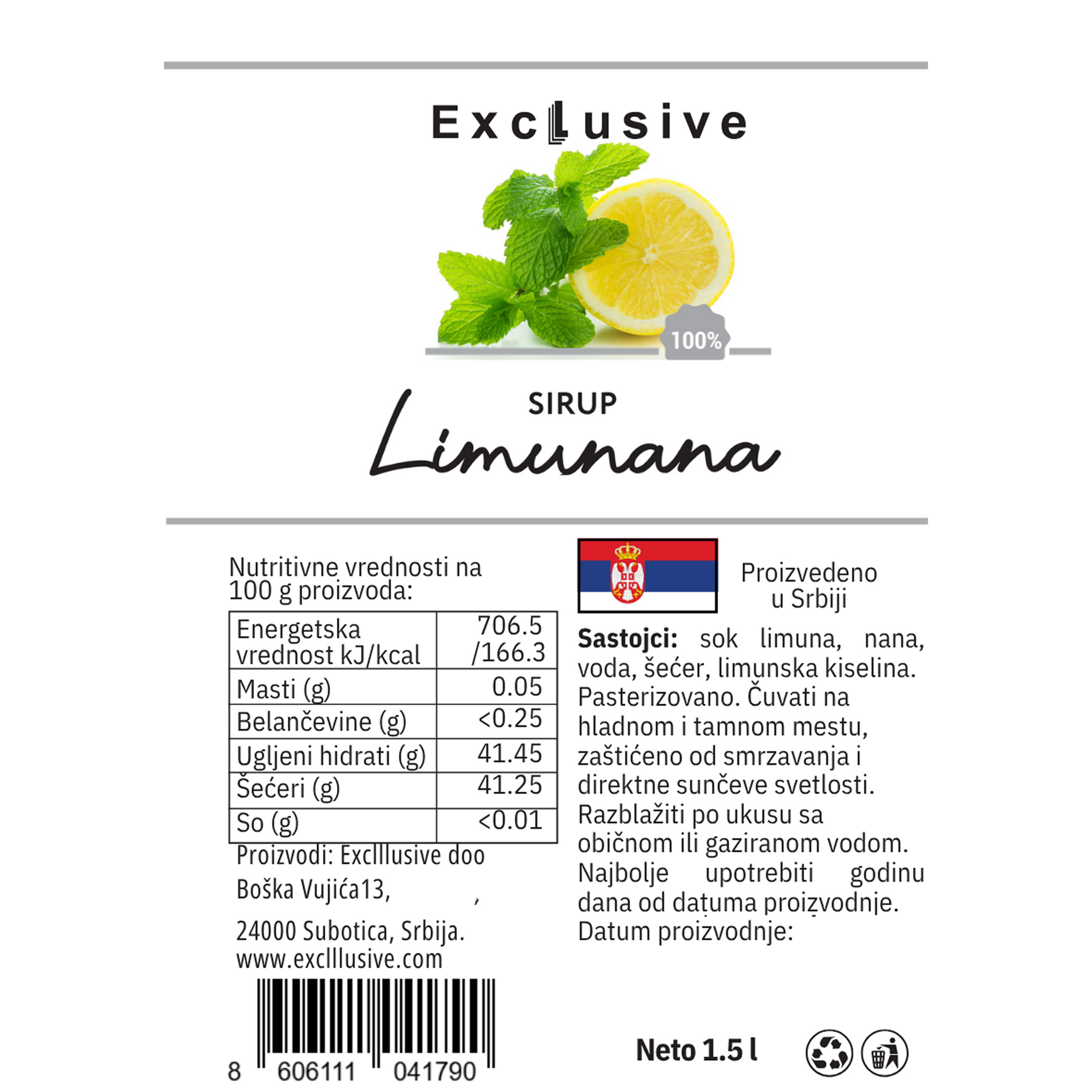 Sirup za limunanu